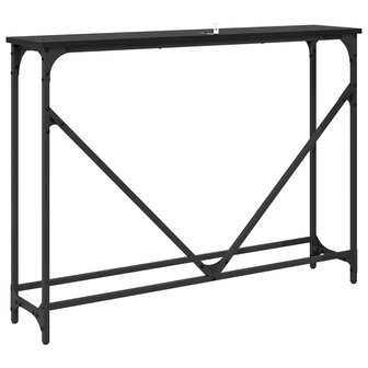 Wandtafel Zwart Eiken 102 x 23 x 75 cm Bewerkt hout 7