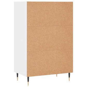 Hoge kast 57x35x90 cm bewerkt hout wit 6