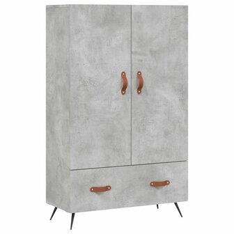 Hoge kast 69,5x31x115 cm bewerkt hout betongrijs 2