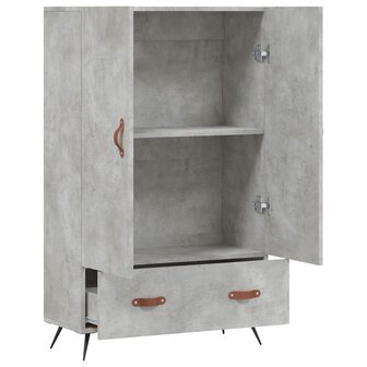 Hoge kast 69,5x31x115 cm bewerkt hout betongrijs 5