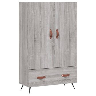 Hoge kast 69,5x31x115 cm bewerkt hout grijs sonoma eikenkleurig 2