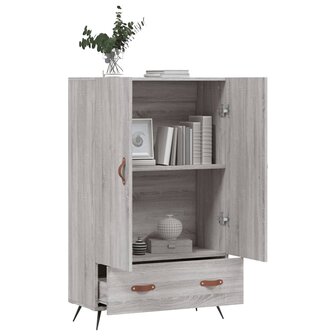 Hoge kast 69,5x31x115 cm bewerkt hout grijs sonoma eikenkleurig 3