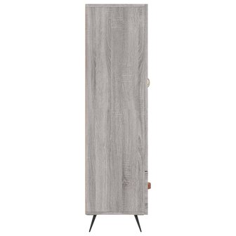 Hoge kast 69,5x31x115 cm bewerkt hout grijs sonoma eikenkleurig 7