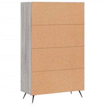 Hoge kast 69,5x31x115 cm bewerkt hout grijs sonoma eikenkleurig 8