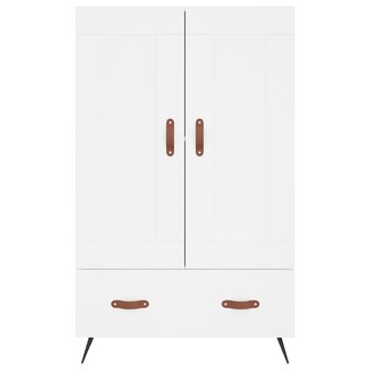 Hoge kast 69,5x31x115 cm bewerkt hout wit 5