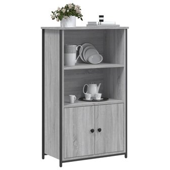 Hoge kast 62x32x103,5 cm bewerkt hout grijs sonoma eikenkleurig 3