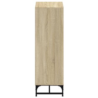 Hoge kast met glazen deuren 35x37x120 cm sonoma eikenkleurig 7