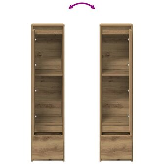 Highboard 29,5x34x119,5 cm spaanplaat eikenkleurig eikenkleurig 9