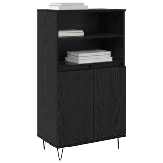 Highboard Zwart 60 x 36 x 110 cm Bewerkt hout 3
