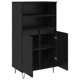 Highboard Zwart 60 x 36 x 110 cm Bewerkt hout 5