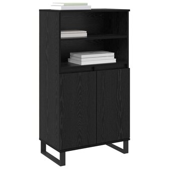 Highboard Zwart 60 x 36 x 110 cm Bewerkt hout 3