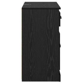 Highboard met lade Zwart Eiken 70 x 35,5 x 67,5 cm Bewerkt hout 7