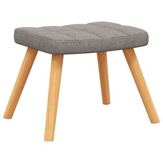 Schommelstoel met voetenbank stof taupe 8