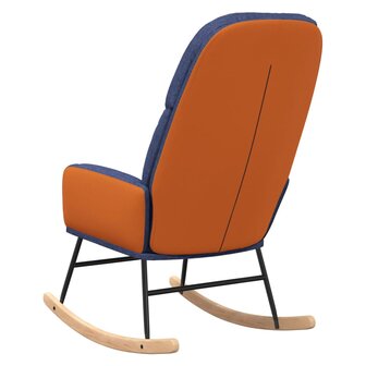Schommelstoel stof blauw 5