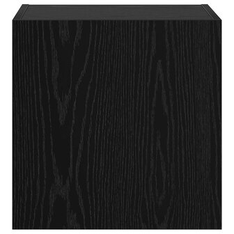 TV Wandkast Zwart Eiken 40,5x30x40cm Bewerkt hout 6