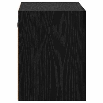 TV Wandkast Zwart Eiken 40,5x30x40cm Bewerkt hout 7