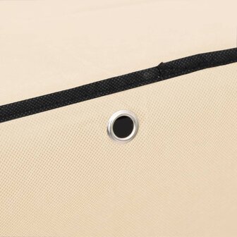 Schoenenkast 60x28x90 cm stof cr&amp;egrave;mekleurig 7