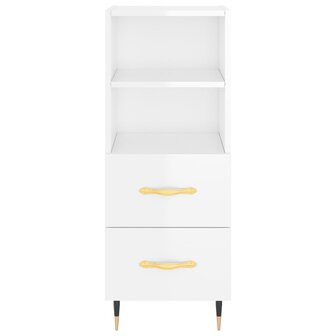 Dressoir 34,5x34x90 cm bewerkt hout hoogglans wit 6