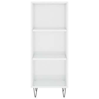 Dressoir 34,5x32,5x90 cm bewerkt hout hoogglans wit 4