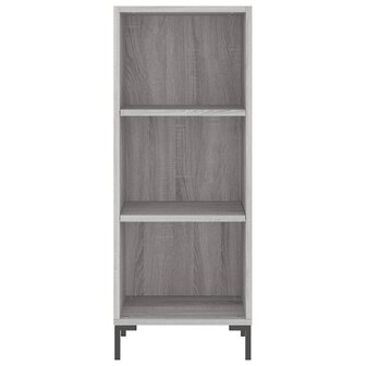 Dressoir 34,5x32,5x90 cm bewerkt hout grijs sonoma eikenkleurig 4