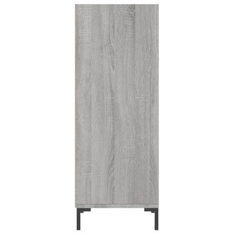 Dressoir 34,5x32,5x90 cm bewerkt hout grijs sonoma eikenkleurig 5