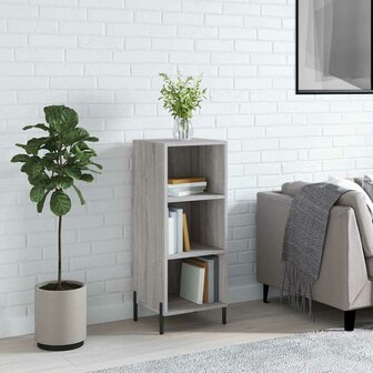 Dressoir 34,5x32,5x90 cm bewerkt hout grijs sonoma eikenkleurig 1