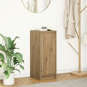 Dressoir 29,5x34x76 cm bewerkt hout artisanaal eikenkleur 1
