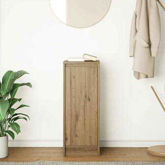 Dressoir 29,5x34x76 cm bewerkt hout artisanaal eikenkleur 3