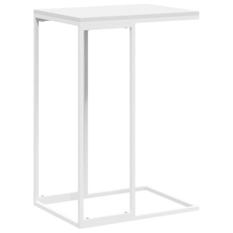Bijzettafel 40x30x59 cm bewerkt hout wit 2