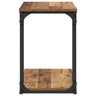 Bijzettafel met plank Oud hout 50 x 35 x 52 cm Bewerkt hout 6