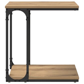 Bijzettafel Artisan Eiken 50 x 35 x 52 cm Bewerkt hout 5