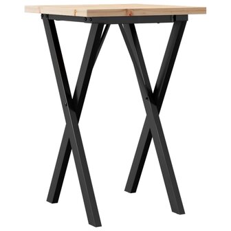 Eettafel X-frame 50x50x75,5 cm massief grenenhout en staal 2