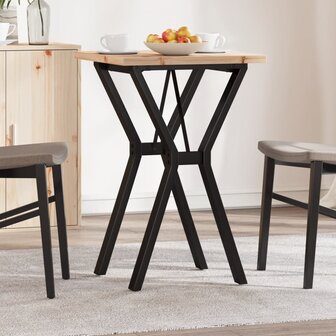 Eettafel Y-frame 50x50x75,5 cm massief grenenhout en staal 1