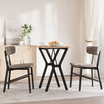 Eettafel Y-frame 50x50x75,5 cm massief grenenhout en staal 3