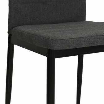 Eetkamerstoelen 2 st stof donkergrijs 6