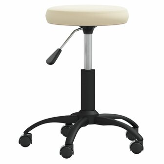 Eetkamerstoel fluweel cr&amp;egrave;mekleurig 2