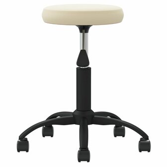 Eetkamerstoel fluweel cr&amp;egrave;mekleurig 3