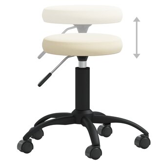 Eetkamerstoel fluweel cr&amp;egrave;mekleurig 4