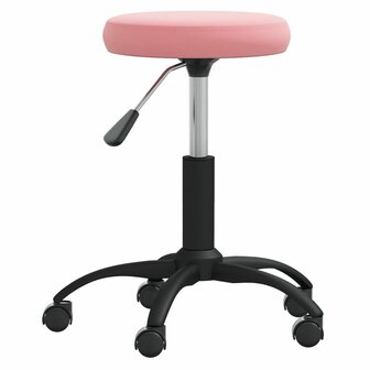 Eetkamerstoel fluweel roze 2