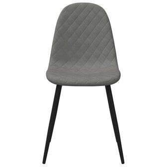 Eetkamerstoelen 2 st fluweel lichtgrijs 4