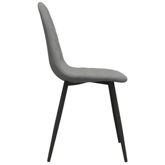 Eetkamerstoelen 2 st fluweel lichtgrijs 5