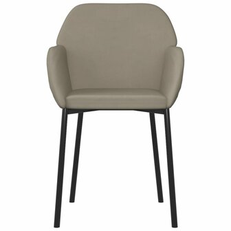 Eetkamerstoelen 2 st fluweel lichtgrijs 5