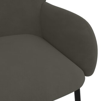 Eetkamerstoelen 2 st fluweel donkergrijs 7