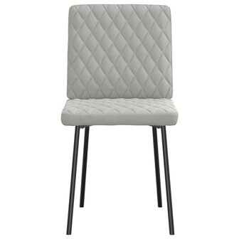 Eetkamerstoelen 2 st fluweel lichtgrijs 3