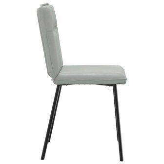 Eetkamerstoelen 2 st fluweel lichtgrijs 5