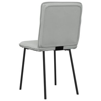 Eetkamerstoelen 2 st fluweel lichtgrijs 6