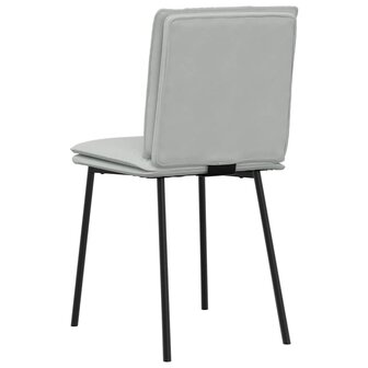 Eetkamerstoelen 2 st fluweel lichtgrijs 6