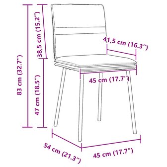 Eetkamerstoelen 2 st fluweel blauw 9