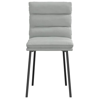 Eetkamerstoelen 2 st fluweel lichtgrijs 4