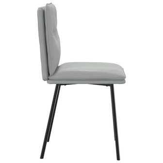 Eetkamerstoelen 2 st fluweel lichtgrijs 5